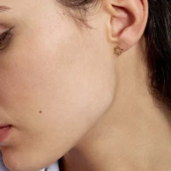 Boucles D'oreilles Puces Alphonsine Etoile De Mer Or Jaune