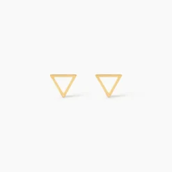 Boucles D'oreilles Puces Anne-berengere Triangle Or Jaune