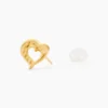 Boucles D'oreilles Puces Anne-maudae Coeurs Or Jaune