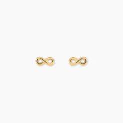 Boucles D'oreilles Puces Annie-francoise Infini Or Jaune