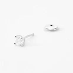 Boucles D'oreilles Puces Aphrodite Or Blanc Diamant