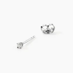 Boucles D'oreilles Puces Aphrodite Or Blanc Diamant