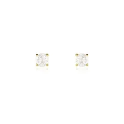 Boucles D'oreilles Puces Aphrodite Or Jaune Diamant