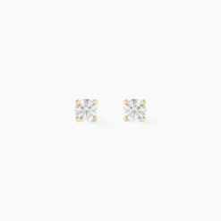 Boucles D'oreilles Puces Aphrodite Or Jaune Diamant