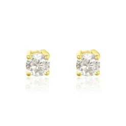Boucles D'oreilles Puces Aphrodite Or Jaune Diamant