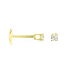 Boucles D'oreilles Puces Aphrodite Or Jaune Diamant