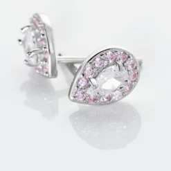 Boucles D'oreilles Puces Argent Blanc Tania Oxydes De Zirconium
