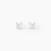 Boucles D'oreilles Puces Argent Blanc Alys Oxyde De Zirconium