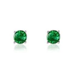 Boucles D'oreilles Puces Argent Blanc Dwight Oxydes De Zirconium