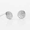 Boucles D'oreilles Puces Argent Blanc Victorin Oxydes De Zirconium