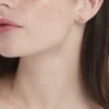 Boucles D'oreilles Puces Argent Rose Buddy Oxydes De Zirconium