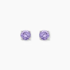 Boucles D'oreilles Puces Argent Blanc Rio Santa Teresa Oxyde