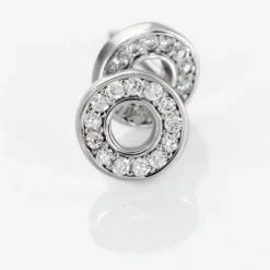 Boucles D'oreilles Puces Argent Blanc Eujen Oxydes De Zirconium