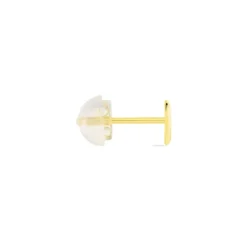 Boucles D'oreilles Puces Aricia Coeur Or Jaune