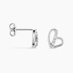 Boucles D'oreilles Puces Arika Argent Blanc Oxyde De Zirconium