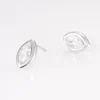 Boucles D'oreilles Puces Arone Argent Blanc Oxyde De Zirconium
