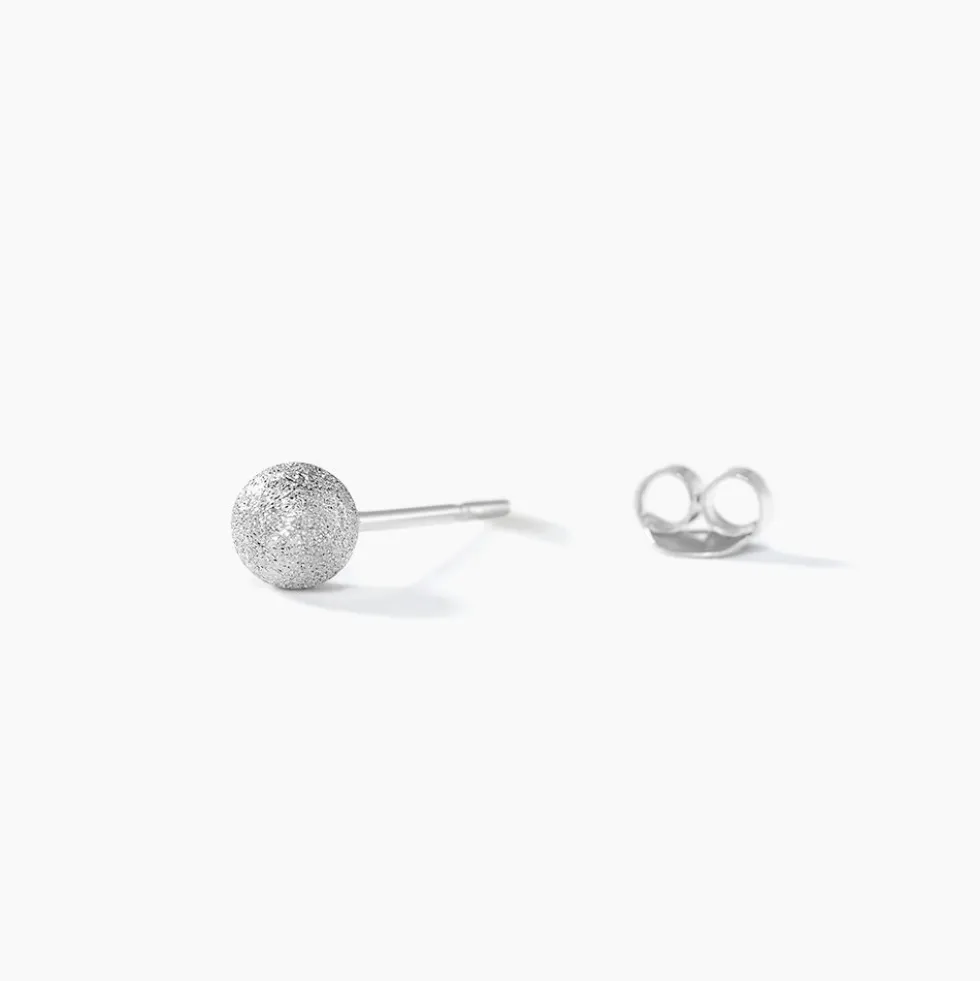 Boucles D'oreilles Puces Ayana Argent Blanc
