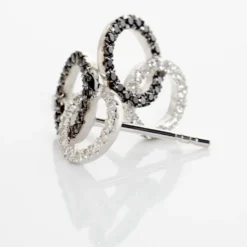 Boucles D'oreilles Puces Bella Or Blanc Diamant