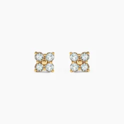 Boucles D'Oreilles Puces Belovia Or Jaune Topaze