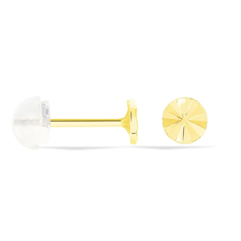 Boucles D'oreilles Puces Berangere Cercle Or Jaune