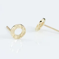 Boucles D'oreilles Puces Berangere Cercle 3 Or Jaune