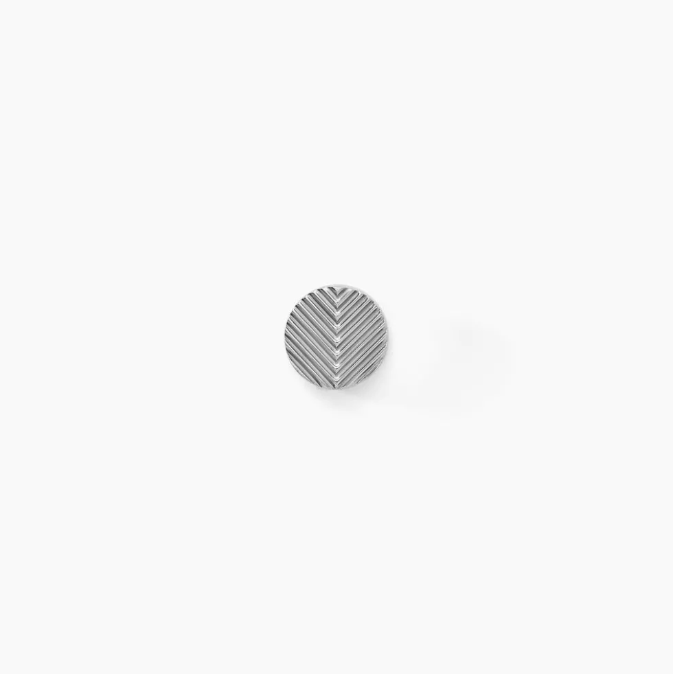 Boucles D'oreilles Puces Black Love Acier Blanc