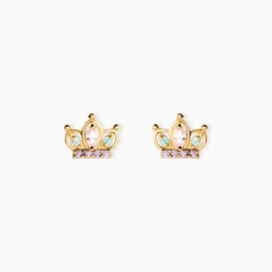 Boucles D'Oreilles Puces Bohumir Or Jaune Oxyde De Zirconium
