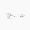 Boucles D'oreilles Puces Breana Argent Blanc Oxyde De Zirconium