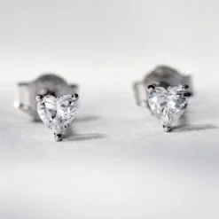 Boucles D'oreilles Puces Breana Argent Blanc Oxyde De Zirconium