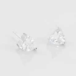 Boucles D'oreilles Puces Breana Argent Blanc Oxyde De Zirconium