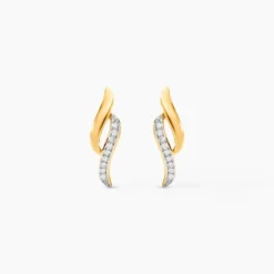 Boucles D'oreilles Puces Callum Or Jaune Diamant