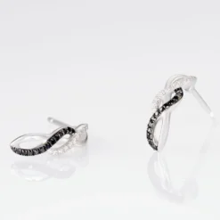 Boucles D'oreilles Puces Callune Or Blanc Diamant