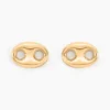 Boucles D'oreilles Puces Cara Grain De Cafe Or Jaune