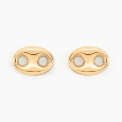 Boucles D'oreilles Puces Cara Grain De Cafe Or Jaune