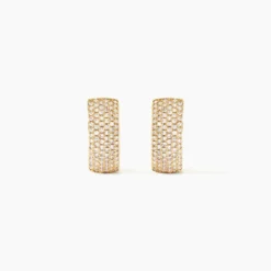 Boucles D'oreilles Puces Charlotte Or Jaune Diamant