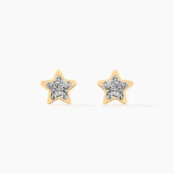 Boucles D'oreilles Puces Chirine Etoile Or Jaune