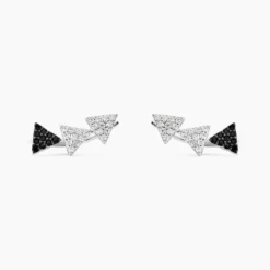 Boucles D'oreilles Puces Chleo Argent Blanc Oxyde De Zirconium