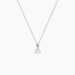 Boucles D'oreilles Puces Cubik Argent Blanc