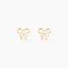 Boucles D'oreilles Puces Darina Noeud Or Jaune Oxyde De Zirconium