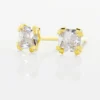Boucles D'oreilles Puces Doreen Carre Or Jaune Oxyde De Zirconium
