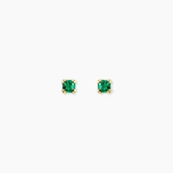 Boucles D'Oreilles Puces Doreen Or Jaune Oxyde De Zirconium