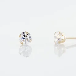 Boucles D'oreilles Puces Eddie Or Jaune Oxyde De Zirconium