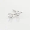 Boucles D'oreilles Puces Eddie Or Blanc Oxyde De Zirconium