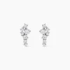 Boucles D'oreilles Puces Eden Argent Blanc Oxyde De Zirconium