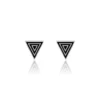 Boucles D'oreilles Puces Edith Acier Blanc