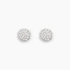 Boucles D'oreilles Puces Edmee Or Blanc Strass