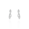 Boucles D'oreilles Puces Emma Or Blanc Diamant