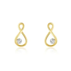 Boucles D'oreilles Puces Eszter Or Jaune Diamant