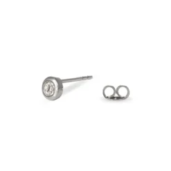 Boucles D'oreilles Puces Fatiana Or Blanc Diamant