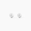 Boucles D'oreilles Puces Fidelia Boule Or Blanc